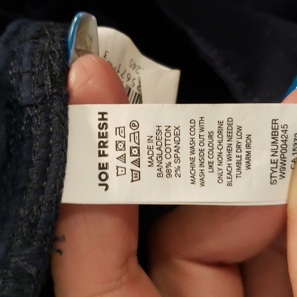 🌟New Price $11🌟 Navy Brushed Cotton Pants - Picture 3 of 3